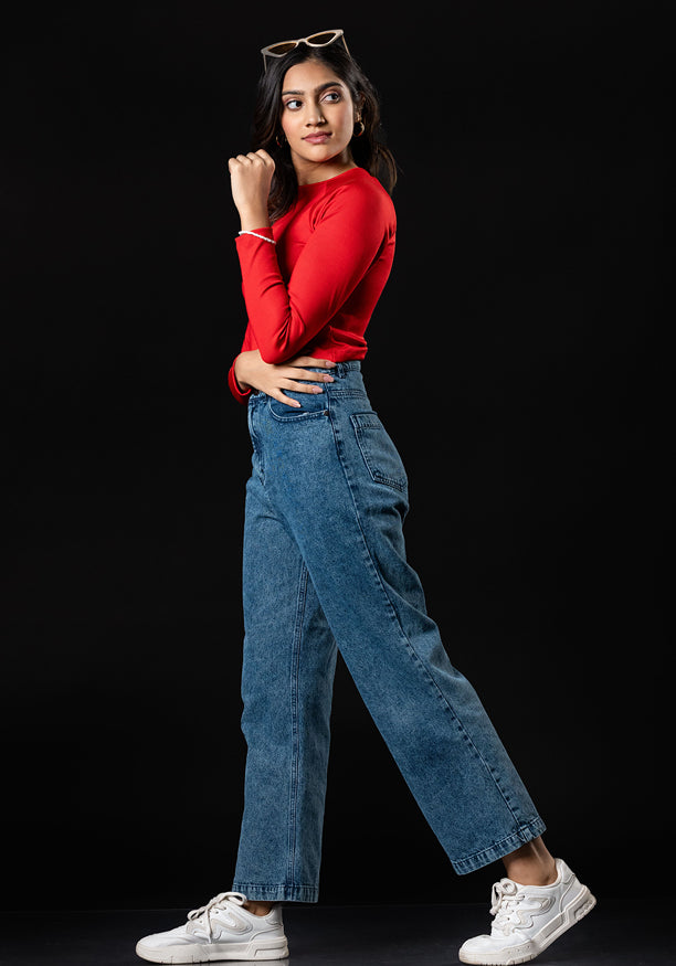 EDITH RED LONG SLEEVE TSHIRT