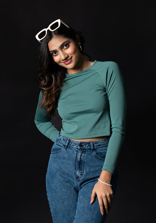 EDITH GREEN LONG SLEEVE TSHIRT
