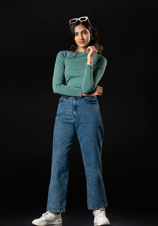 EDITH GREEN LONG SLEEVE TSHIRT