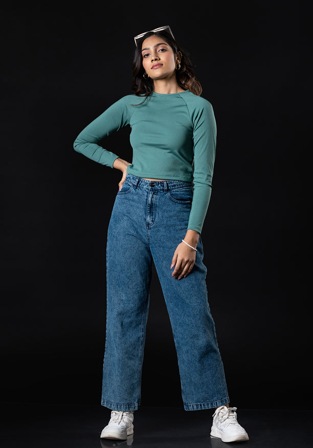 EDITH GREEN LONG SLEEVE TSHIRT