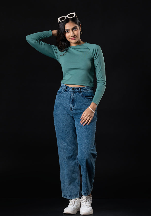 EDITH GREEN LONG SLEEVE TSHIRT