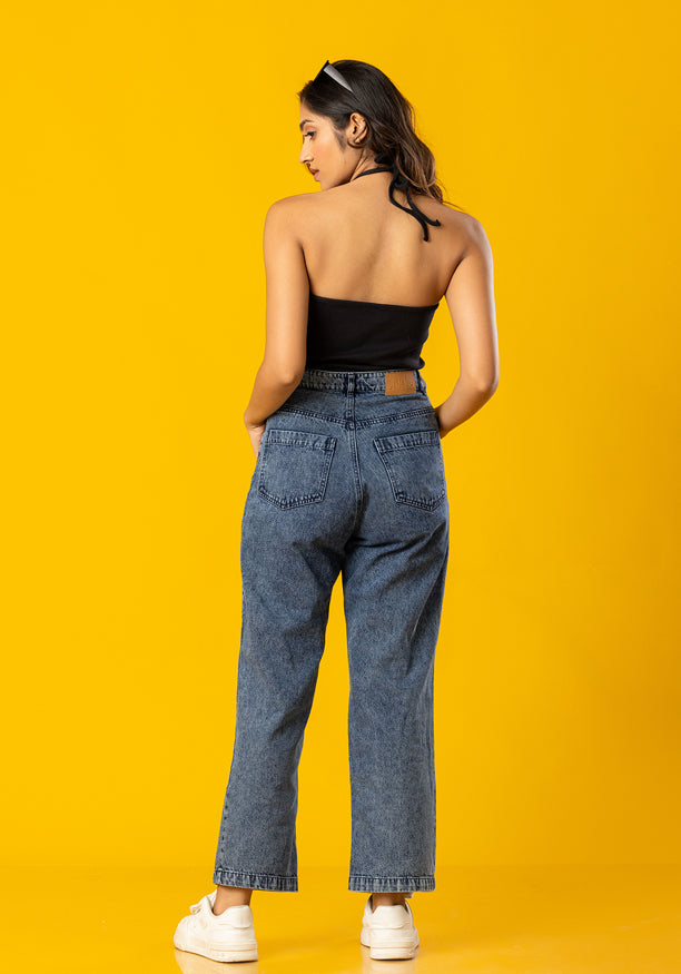 ISSABEL HALTER NECK BLACK TOP