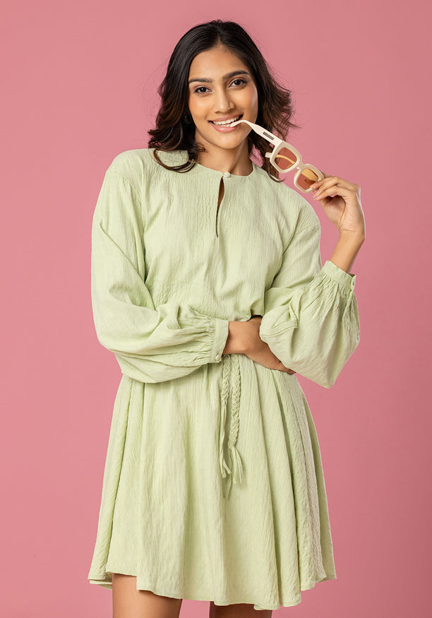 AMY LONG SLEEVE GREEN DRESS