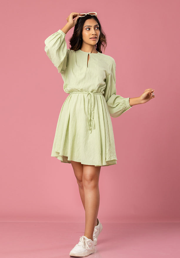AMY LONG SLEEVE GREEN DRESS