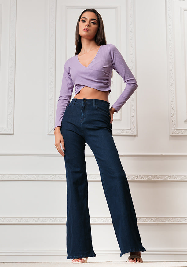 TORI PURPLE CROP TOP