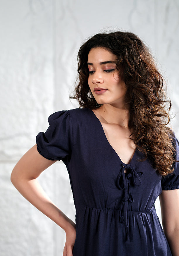 CALLY SHORT SLEEVE MIDI DRESS