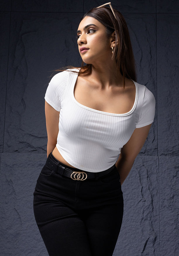 KEA WHITE CROP TOP
