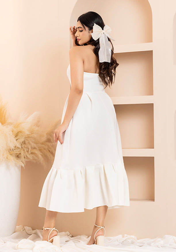 MILKY WHITE TUBE DRESS