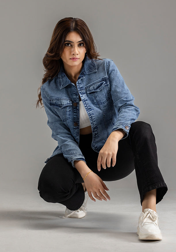 LONG SLEEVE ACID WASH JACKET