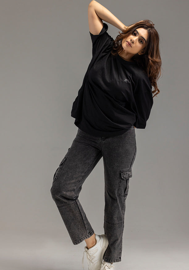 BAGGY CARGO-ACID WASH PANT