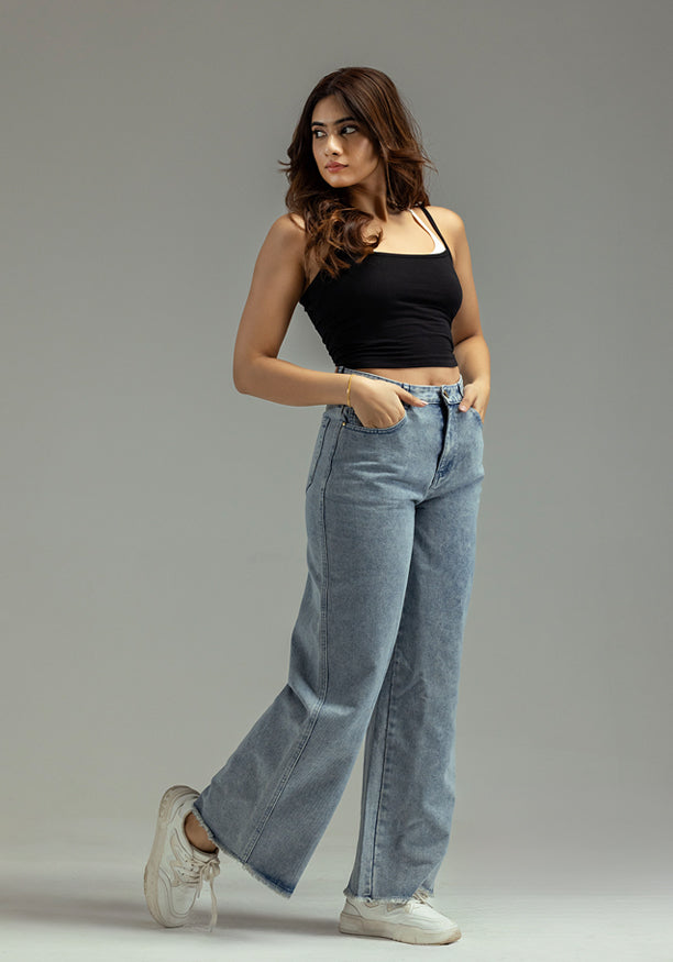 HENASSY WIDE LEG JEAN
