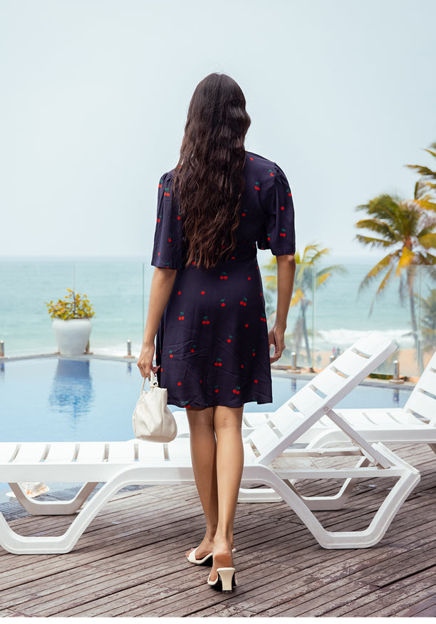 ELLIE RED WARP SHORT DRESS