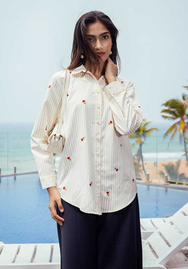 ZERAH EMB YELLOW BLOUSE