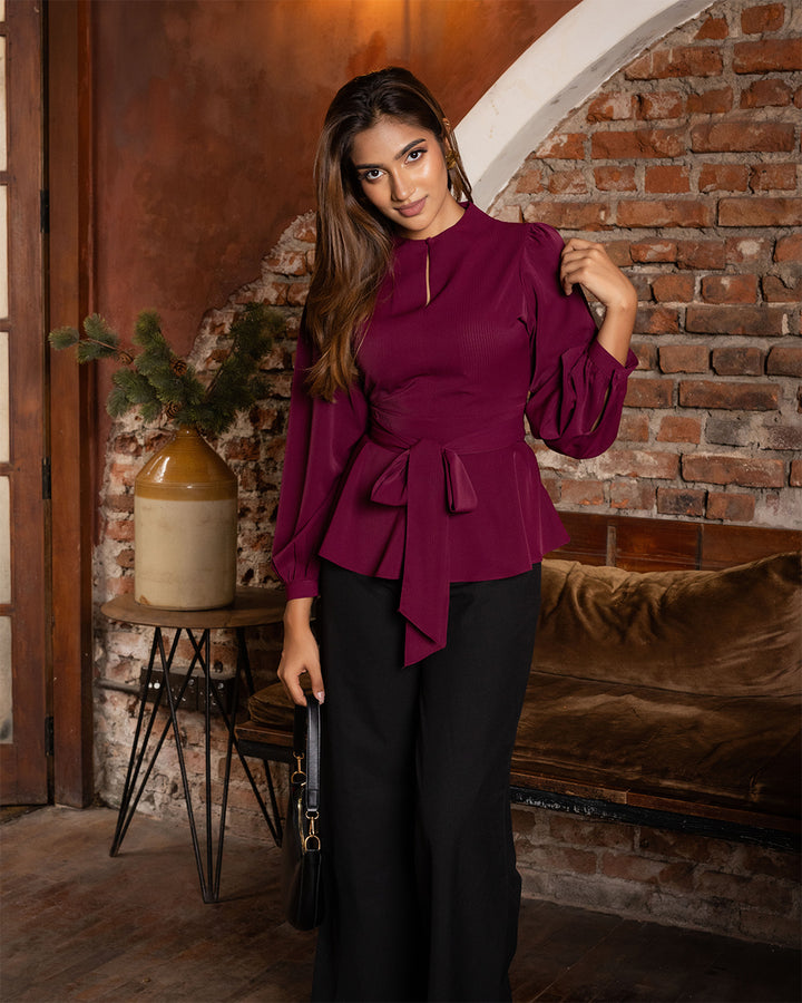 ANYA FRONT KNOT BLOUSE