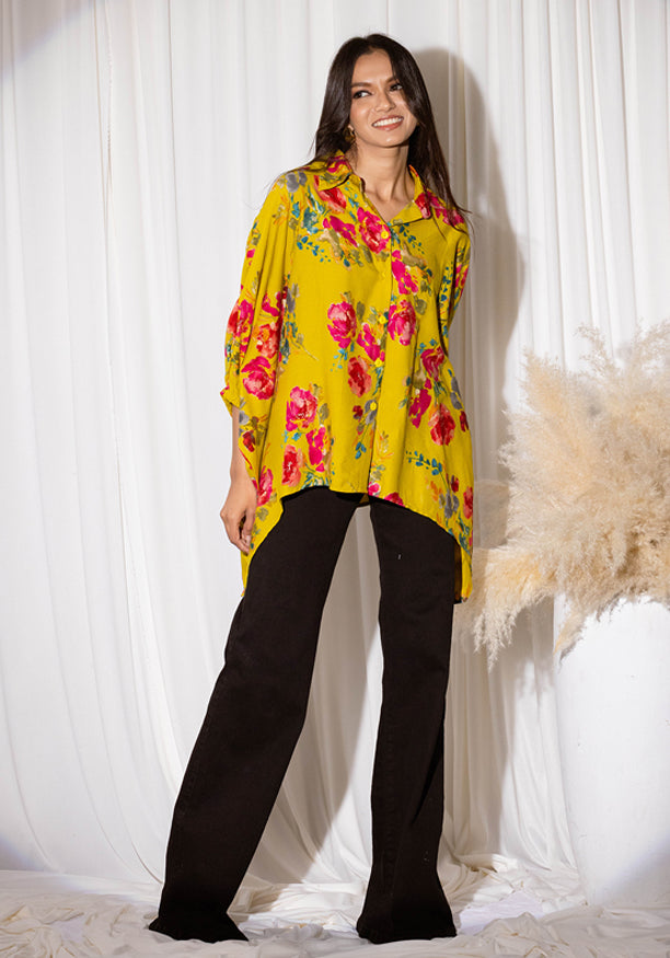 SHIFRA BAGGY YELLOW SHIRT