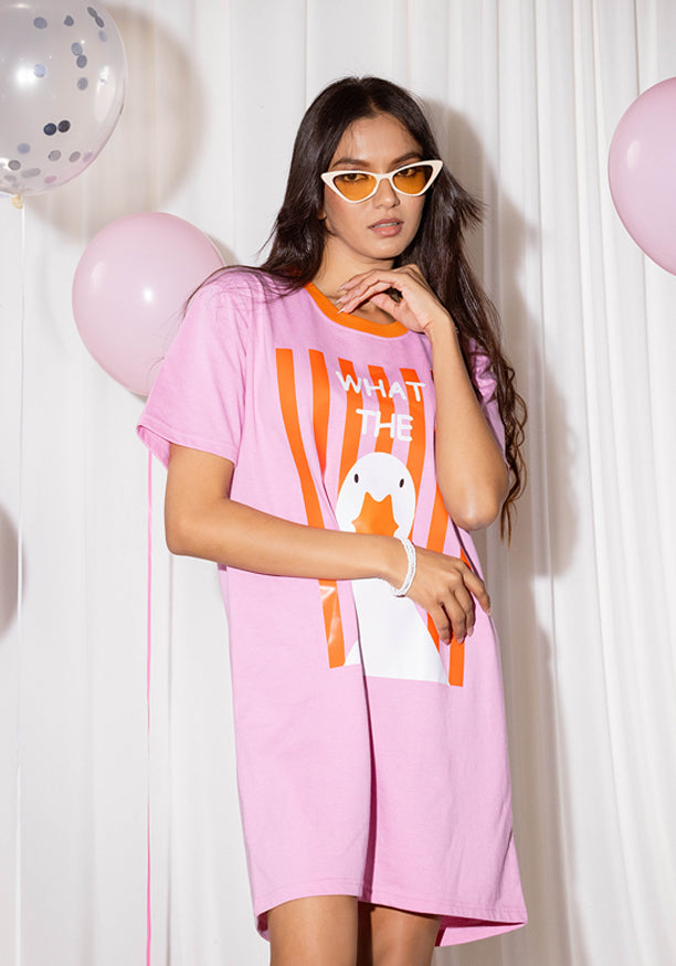 BAGGY DRESS PINK DRESS