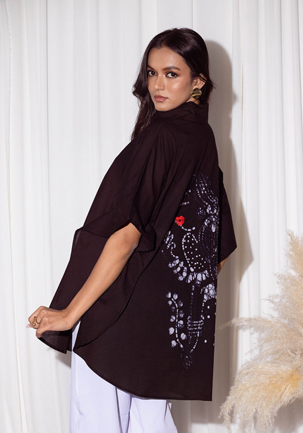 ASHIA BATIK BLACK SHIRT