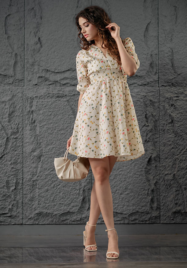 TRIXIE FLORAL SHORT DRESS