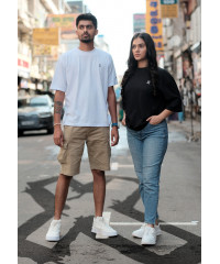 LEAD THE CHANGE BAGGY FIT WHITE UNISEX T SHIRT