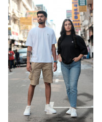 LEAD THE CHANGE BAGGY FIT WHITE UNISEX T SHIRT