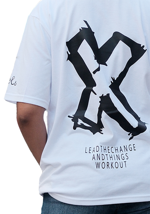 LEAD THE CHANGE BAGGY FIT WHITE UNISEX T SHIRT