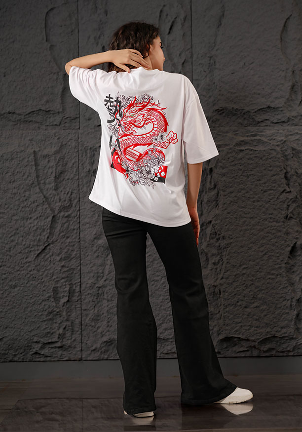 NOIR DRAGON PRINTED TEE 