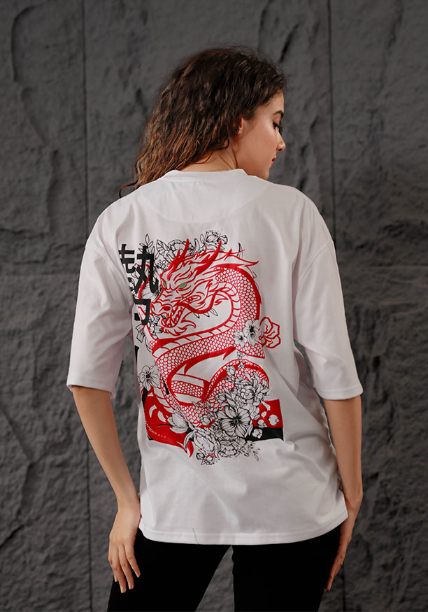 NOIR DRAGON PRINTED TEE 