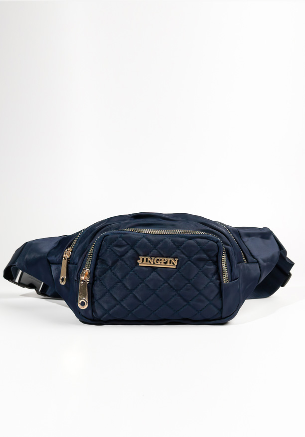 DECORATIVE STITCH DARK BLUE FANNY PACK