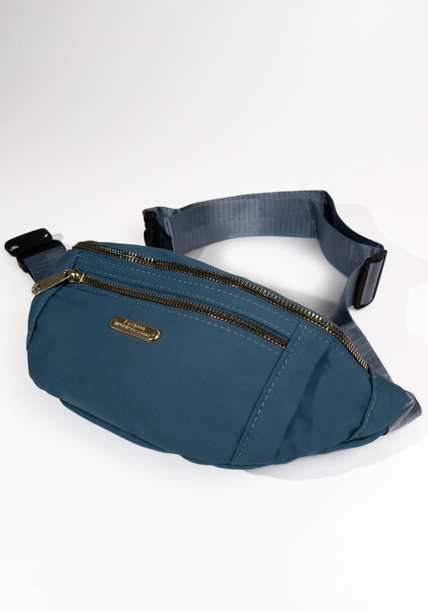 JINGPIN ZIPPER BLUE FANNY PACK