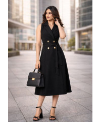 KATEY SLEEVELESS BLACK DRESS 