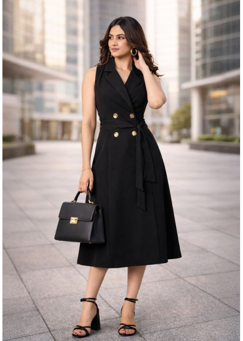 KATEY SLEEVELESS BLACK DRESS 