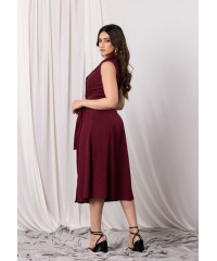 KATEY SLEEVELESS MAROON DRESS 