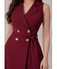 KATEY SLEEVELESS MAROON DRESS 