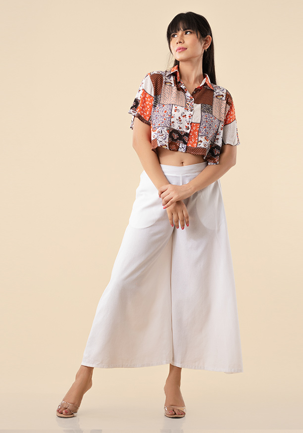 ARIANA PRINTED WHITE TOP 