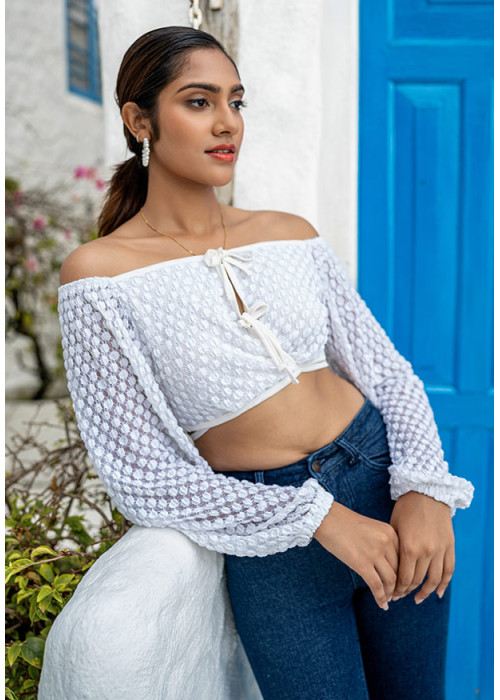 MOLLY WHITE OFF SHOULDER TOP 