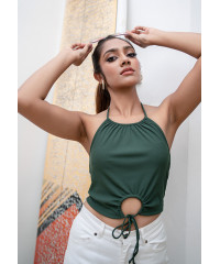 LILY GREEN CUT OUT TOP