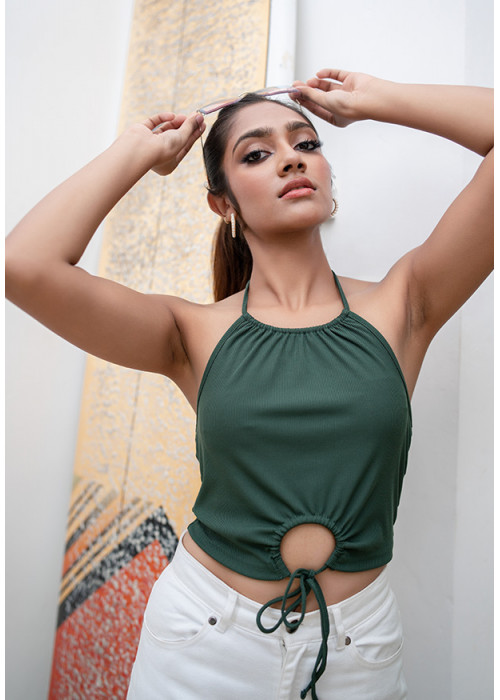 LILY GREEN CUT OUT TOP