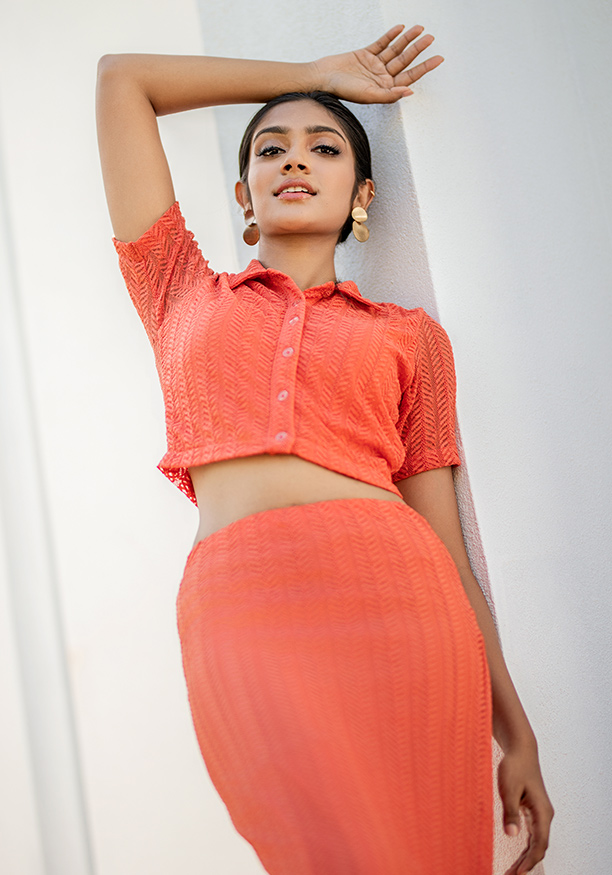 LILY ORANGE LACE TOP 