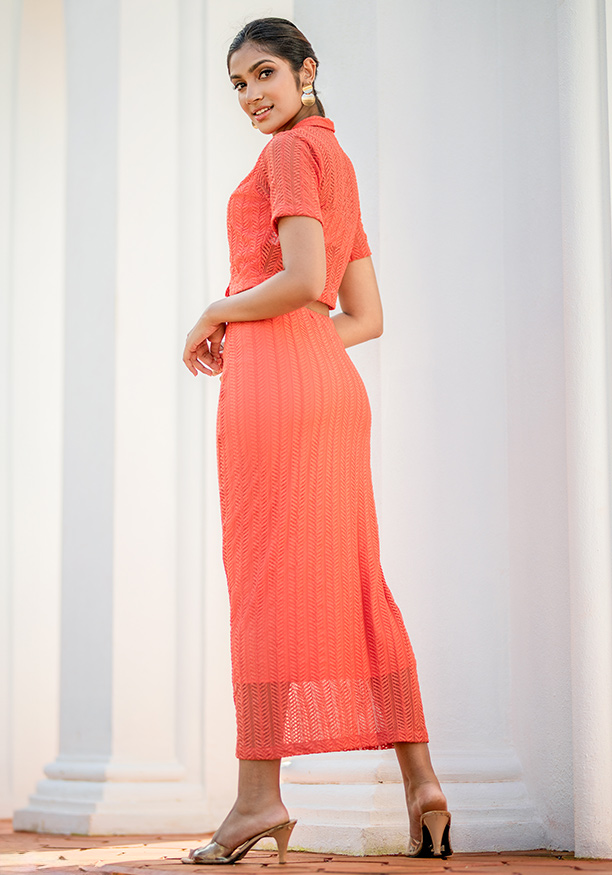 LILY ORANGE LACE TOP 