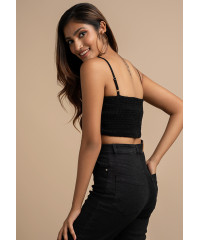 ZOE EMBROIERED CROPPED CAMI