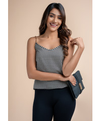 LORA V NECK CROP BLOUSE