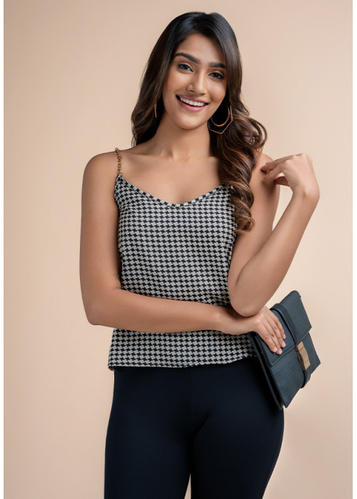 LORA V NECK CROP BLOUSE