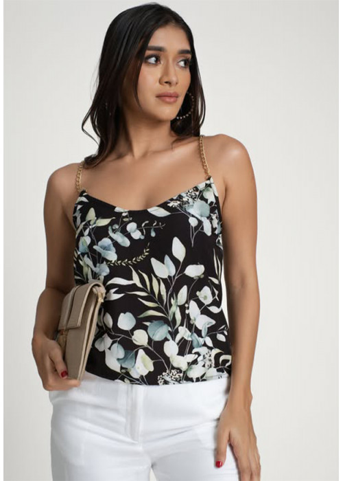 LORA V NECK CROP BLOUSE 