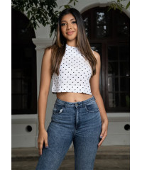 ZION WHITE CROP BLOUSE 