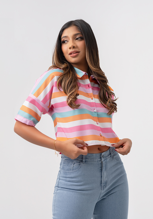 LORELA STRIPE MULTI COLOR BLOUSE