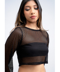 TIERA LONG SLEEVE MESH TOP 