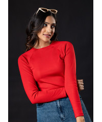 EDITH RED LONG SLEEVE TSHIRT