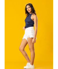 ISSABEL HALTERNECK BLUE TOP