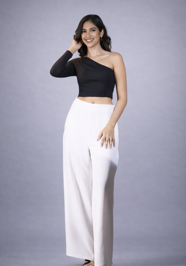 SALMA BLACK ONE SHOULDER TOP