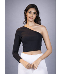 SALMA BLACK ONE SHOULDER TOP